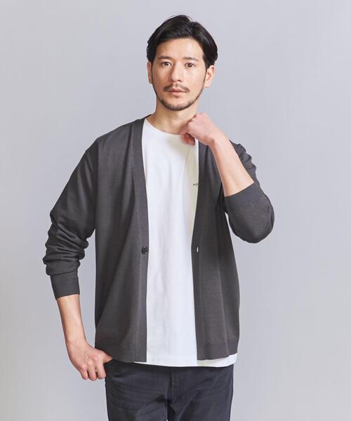 BEAUTY&YOUTH UNITED ARROWS(ビューティーアンドユースユナイテッドアローズ)の「【WEB限定 WARDROBE SMART】KOUKIN リネンミックス 1B カーディガン(カーディガン/ボレロ・メンズ・ダークグレー/ベージュ/ブラック・S/M/L/XL)」の18枚目の写真