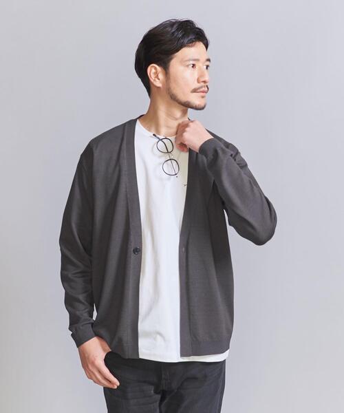 BEAUTY&YOUTH UNITED ARROWS(ビューティーアンドユースユナイテッドアローズ)の「【WEB限定 WARDROBE SMART】KOUKIN リネンミックス 1B カーディガン(カーディガン/ボレロ・メンズ・ダークグレー/ベージュ/ブラック・S/M/L/XL)」の20枚目の写真