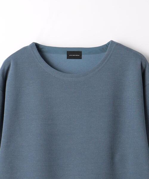 green label relaxing（グリーンレーベルリラクシング）の「T/LI アゼ ノーカラー ロングスリーブ カットソー（Tシャツ/カットソー・メンズ・ライトグレー/ライトブルー/ライトピンク・S/M/L/XL）」の19枚目の写真