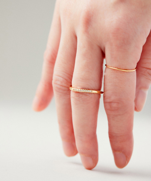 VIS（ビス）の「ニュアンスラインビジューリング（リング・レディース・ゴールド/シルバー・FREE）」の3枚目の写真