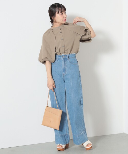 BEAMS HEART ベージュ バルーンスリーブ ジャケット