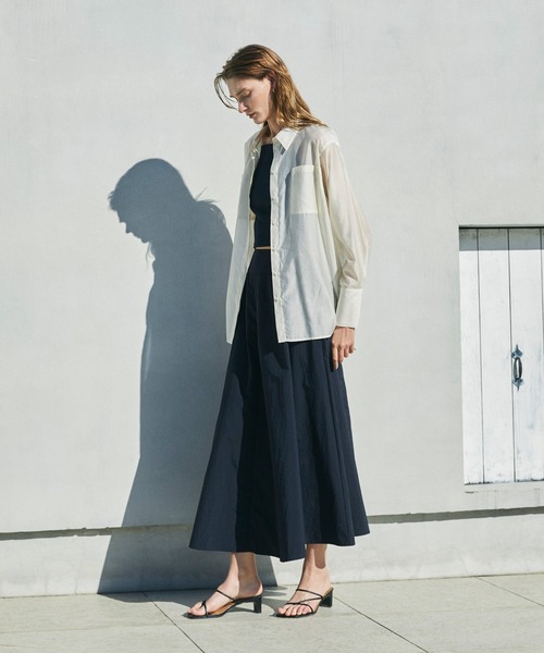 CEL ANSWER（シーイーエルアンサー）の「ナイロンフレアロングスカート（スカート・レディース・ホワイト/ブラック/ネイビー・FREE）」の19枚目の写真