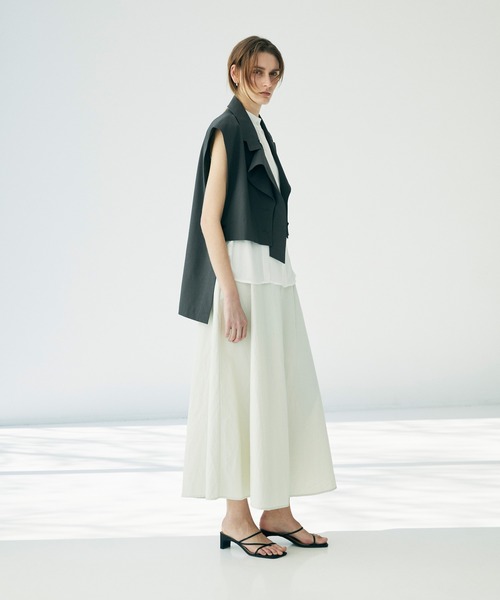 CEL ANSWER（シーイーエルアンサー）の「ナイロンフレアロングスカート（スカート・レディース・ホワイト/ブラック/ネイビー・FREE）」の9枚目の写真