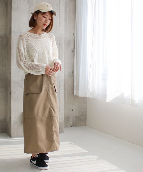 Social GIRL(ソーシャルガール)の「メッシュサマーニットプルオーバー(ニット/セーター・レディース・ブラック/ブルー/オフホワイト/グリーン/グレー・M)」の10枚目の写真