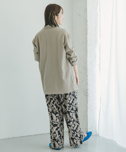 ITEMS URBANRESEARCH(アイテムズ アーバンリサーチ)の「リネンライクジャケット(テーラードジャケット・レディース・モカ/ブラウン・FREE)」の10枚目の写真