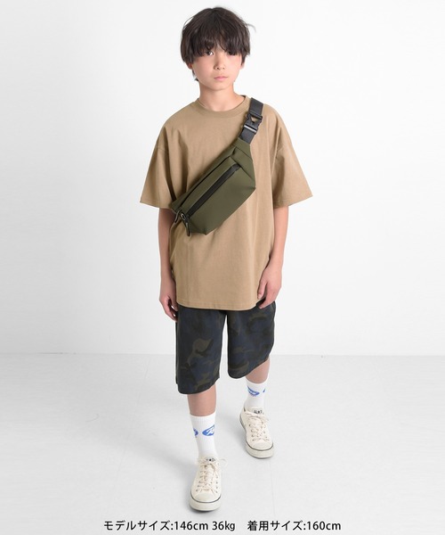 GLAZOS（グラソス）の「【接触冷感】バックロゴプリント半袖Tシャツ（Tシャツ/カットソー・キッズ・パープル/チャコールグレー/ブラック/ブルーグリーン/ベージュ・130cm/140cm/160cm/170cm/150cm）」の7枚目の写真