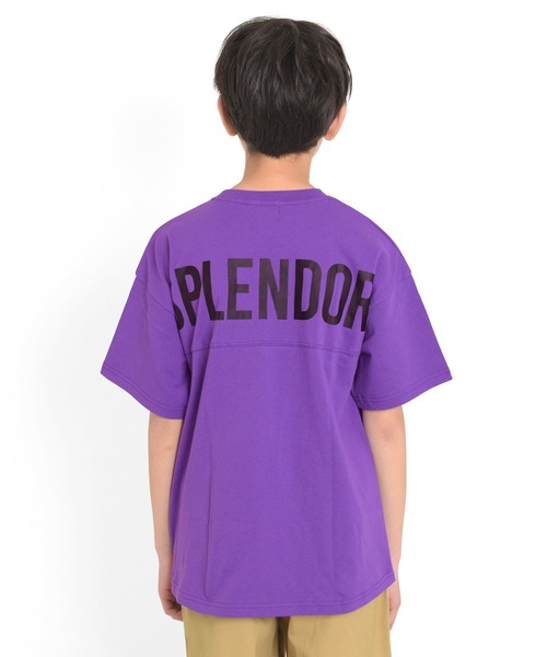 GLAZOS（グラソス）の「【接触冷感】バックロゴプリント半袖Tシャツ（Tシャツ/カットソー・キッズ・パープル/チャコールグレー/ブラック/ブルーグリーン/ベージュ・130cm/140cm/160cm/170cm/150cm）」の13枚目の写真