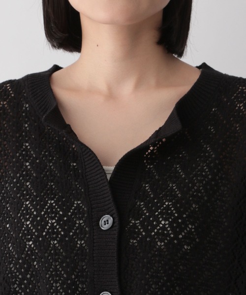 LOWRYS FARM（ローリーズファーム）の「２ＷＡＹスカシカーデ６Ｓ　192491（カーディガン/ボレロ・レディース・オレンジ/ホワイト/ブラック・FREE）」の14枚目の写真