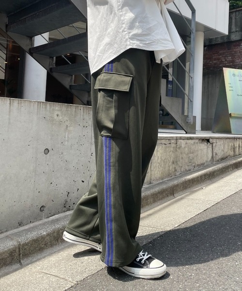 CIAOPANIC（チャオパニック）の「トラックカーゴパンツ（カーゴパンツ・メンズ・ブラック/オリーブ/サックスブルー・FREE）」の2枚目の写真