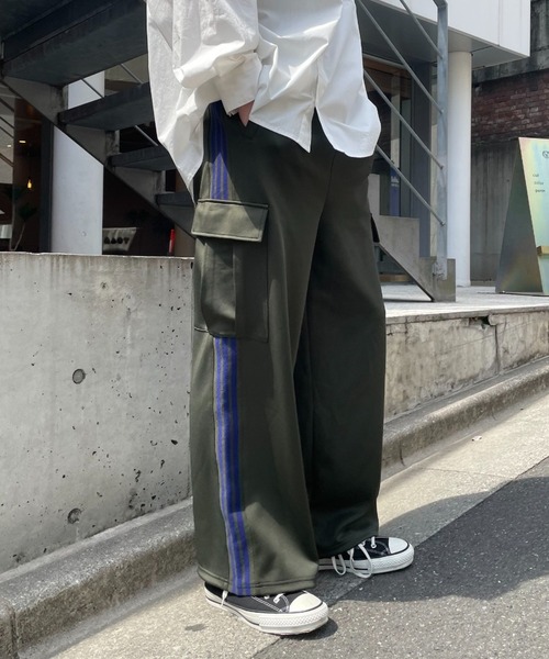 CIAOPANIC（チャオパニック）の「トラックカーゴパンツ（カーゴパンツ・メンズ・ブラック/オリーブ/サックスブルー・FREE）」の6枚目の写真