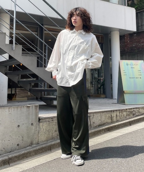 CIAOPANIC（チャオパニック）の「トラックカーゴパンツ（カーゴパンツ・メンズ・ブラック/オリーブ/サックスブルー・FREE）」の12枚目の写真