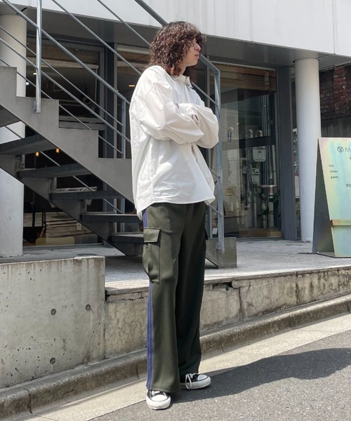 CIAOPANIC（チャオパニック）の「トラックカーゴパンツ（カーゴパンツ・メンズ・ブラック/オリーブ/サックスブルー・FREE）」の9枚目の写真