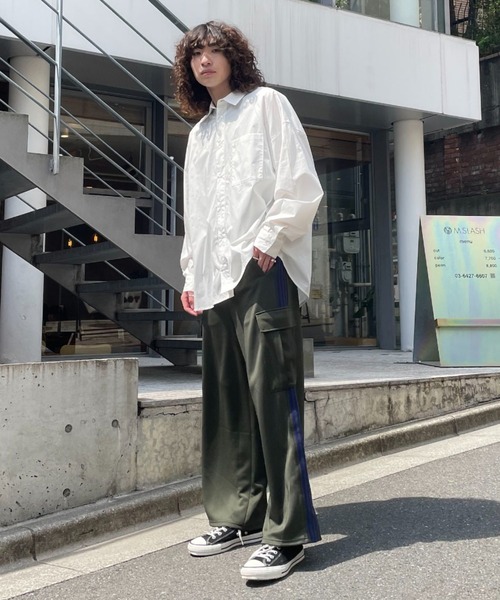CIAOPANIC（チャオパニック）の「トラックカーゴパンツ（カーゴパンツ・メンズ・ブラック/オリーブ/サックスブルー・FREE）」の11枚目の写真