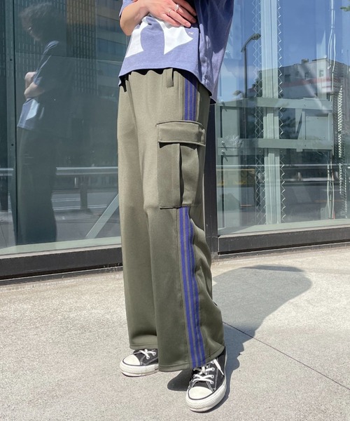 CIAOPANIC（チャオパニック）の「トラックカーゴパンツ（カーゴパンツ・メンズ・ブラック/オリーブ/サックスブルー・FREE）」の4枚目の写真