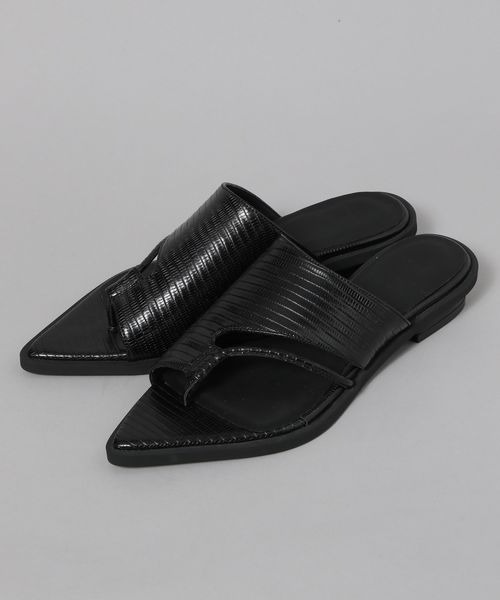 JEANASIS（ジーナシス）の「アシメトングフラットサンダル/198264（サンダル・レディース・ブラック/シルバー・MEDIUM/LARGE）」の11枚目の写真