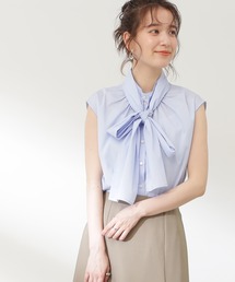 N.（N. Natural Beauty Basic） | ◆ビッグボウタイノースリーブブラウス(シャツ/ブラウス)