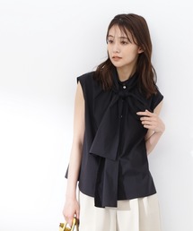 N.（N. Natural Beauty Basic） | ◆ビッグボウタイノースリーブブラウス(シャツ/ブラウス)