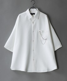 SITRY wide dress shirt with chain/別注 チェーン付き 半袖 ワイド ドレスシャツ