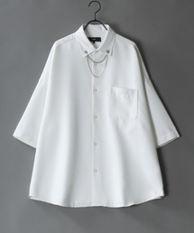 SITRY wide dress shirt with chain/別注 チェーン付き 半袖 ワイド ドレスシャツ
