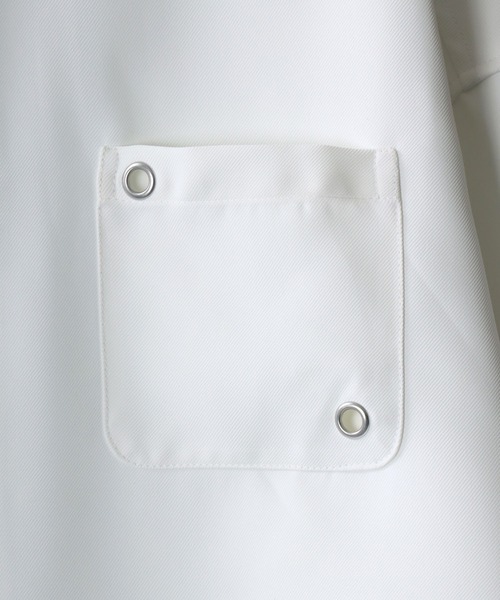 SITRY(シトリー)の「SITRY wide dress shirt with chain/別注 チェーン付き 半袖 ワイド ドレスシャツ(シャツ/ブラウス・メンズ・ホワイト/ホワイト系その他/ブラック/ブラック系その他・M/L)」の9枚目の写真