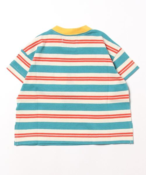 BIG FIELD（ビッグフィールド）の「ボーダーカラーTシャツ(80～150cm)（Tシャツ/カットソー・キッズ・グリーン/ターコイズブルー/オレンジ・80/90/95/100/110/120/130/140/150）」の12枚目の写真