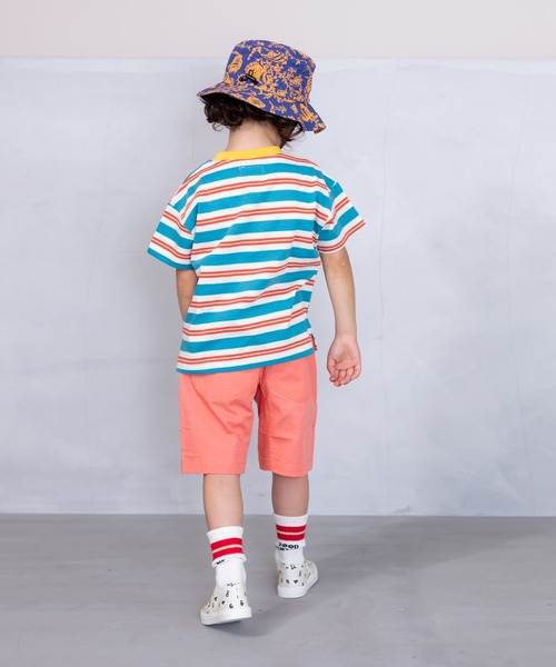 BIG FIELD（ビッグフィールド）の「ボーダーカラーTシャツ(80～150cm)（Tシャツ/カットソー・キッズ・グリーン/ターコイズブルー/オレンジ・80/90/95/100/110/120/130/140/150）」の5枚目の写真