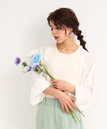 Cutie Blonde | 【上下2WAY】リボンがかわいい！ボレロカーディガン(カーディガン/ボレロ)