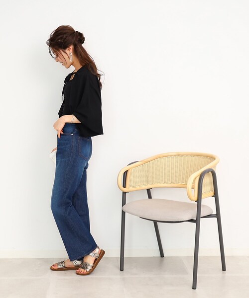 Cutie Blonde(キューティーブロンド)の「◆【上下2WAY】リボンがかわいい!ボレロカーディガン(カーディガン/ボレロ・レディース・ブルー/ホワイト系/ブラック・00)」の5枚目の写真