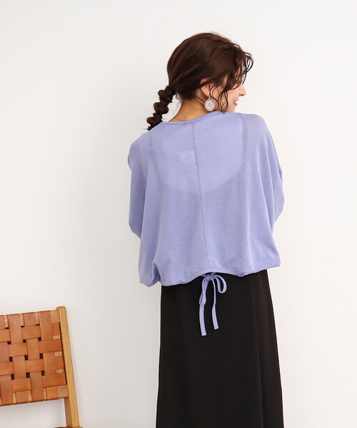 Cutie Blonde(キューティーブロンド)の「◆【上下2WAY】リボンがかわいい!ボレロカーディガン(カーディガン/ボレロ・レディース・ブルー/ホワイト系/ブラック・00)」の10枚目の写真