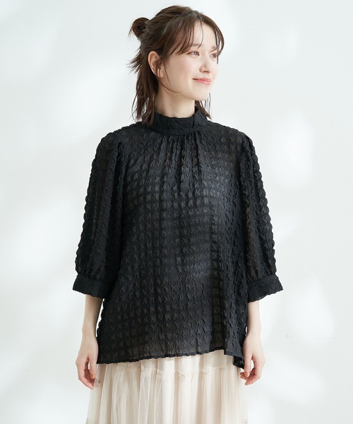 Jayro（ジャイロ）の「ポコポコブラウス（シャツ/ブラウス・レディース・ライトグリーン/イエロー/ホワイト/ブラック・M）」の17枚目の写真