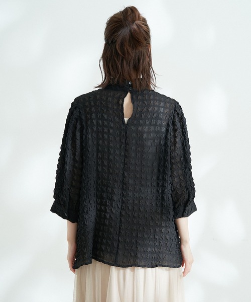 Jayro（ジャイロ）の「ポコポコブラウス（シャツ/ブラウス・レディース・ライトグリーン/イエロー/ホワイト/ブラック・M）」の19枚目の写真