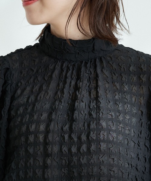 Jayro（ジャイロ）の「ポコポコブラウス（シャツ/ブラウス・レディース・ライトグリーン/イエロー/ホワイト/ブラック・M）」の20枚目の写真