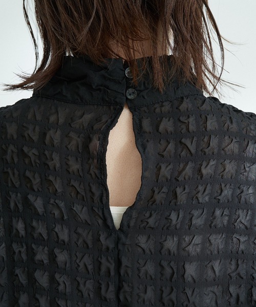 Jayro（ジャイロ）の「ポコポコブラウス（シャツ/ブラウス・レディース・ライトグリーン/イエロー/ホワイト/ブラック・M）」の21枚目の写真