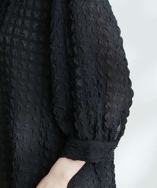 Jayro（ジャイロ）の「ポコポコブラウス（シャツ/ブラウス・レディース・ライトグリーン/イエロー/ホワイト/ブラック・M）」の22枚目の写真