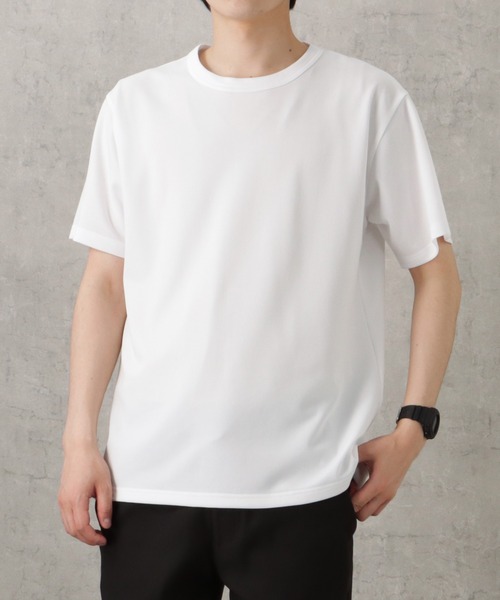NAVY(ネイビー)の「ジョーゼットショートスリーブTシャツ(Tシャツ/カットソー・メンズ・ホワイト/ピンク/グレイッシュベージュ/ブラック/グレー・S/M/L/XL)」の2枚目の写真