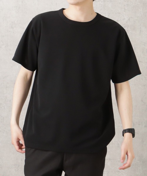NAVY(ネイビー)の「ジョーゼットショートスリーブTシャツ(Tシャツ/カットソー・メンズ・ホワイト/ピンク/グレイッシュベージュ/ブラック/グレー・S/M/L/XL)」の3枚目の写真