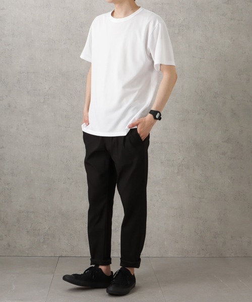 NAVY(ネイビー)の「ジョーゼットショートスリーブTシャツ(Tシャツ/カットソー・メンズ・ホワイト/ピンク/グレイッシュベージュ/ブラック/グレー・S/M/L/XL)」の13枚目の写真