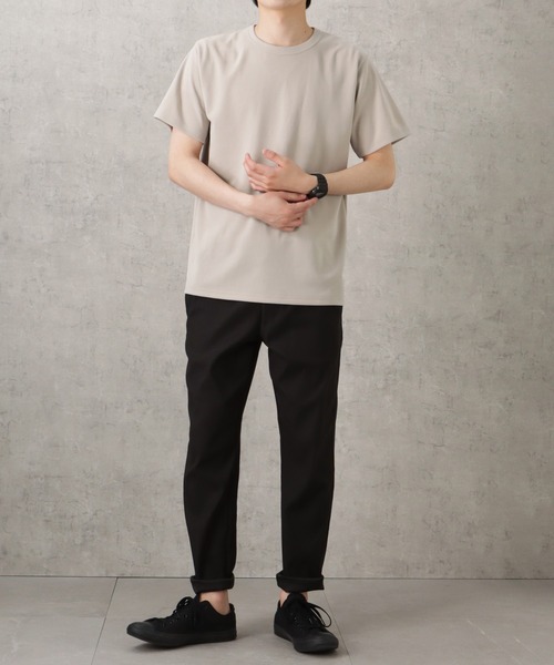 NAVY(ネイビー)の「ジョーゼットショートスリーブTシャツ(Tシャツ/カットソー・メンズ・ホワイト/ピンク/グレイッシュベージュ/ブラック/グレー・S/M/L/XL)」の15枚目の写真
