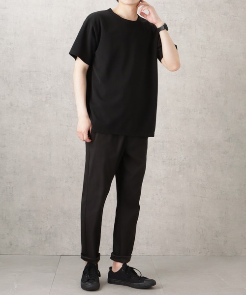 NAVY(ネイビー)の「ジョーゼットショートスリーブTシャツ(Tシャツ/カットソー・メンズ・ホワイト/ピンク/グレイッシュベージュ/ブラック/グレー・S/M/L/XL)」の12枚目の写真