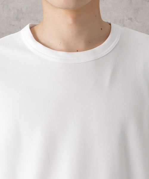 NAVY(ネイビー)の「ジョーゼットショートスリーブTシャツ(Tシャツ/カットソー・メンズ・ホワイト/ピンク/グレイッシュベージュ/ブラック/グレー・S/M/L/XL)」の7枚目の写真