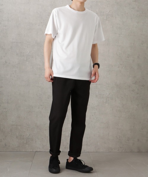 NAVY(ネイビー)の「ジョーゼットショートスリーブTシャツ(Tシャツ/カットソー・メンズ・ホワイト/ピンク/グレイッシュベージュ/ブラック/グレー・S/M/L/XL)」の9枚目の写真