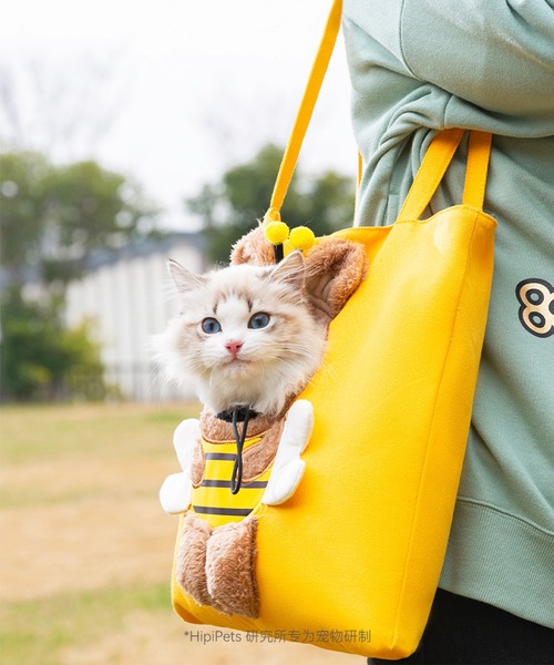 aimoha（アイモハ）の「可愛い　ハチミツベアー型　顔出しキャリーバッグ（ペット用キャリーケース・レディース・イエロー/ブルー/グリーン・LARGE/X-LARGE）」の15枚目の写真