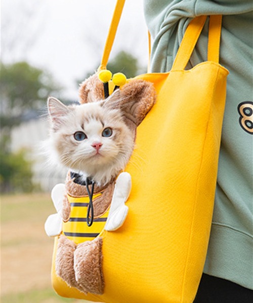 aimoha（アイモハ）の「可愛い　ハチミツベアー型　顔出しキャリーバッグ（ペット用キャリーケース・レディース・イエロー/ブルー/グリーン・LARGE/X-LARGE）」の17枚目の写真