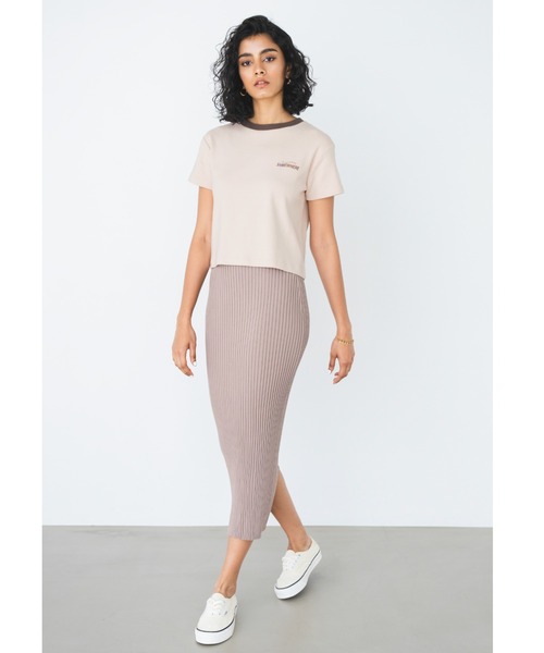 ALEXIA STAM(アリシアスタン)の「Somewhere Ringer Tee / SomewhereリンガーTee(Tシャツ/カットソー・レディース・ピンク/ホワイト/アイボリー・S/M)」の5枚目の写真