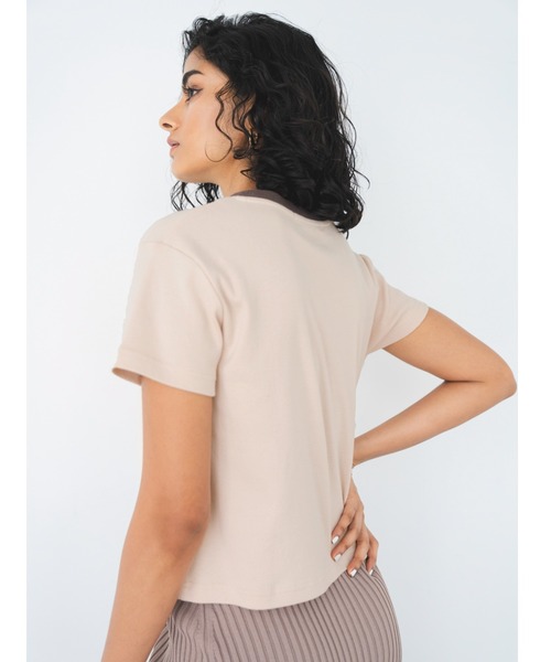 ALEXIA STAM(アリシアスタン)の「Somewhere Ringer Tee / SomewhereリンガーTee(Tシャツ/カットソー・レディース・ピンク/ホワイト/アイボリー・S/M)」の9枚目の写真
