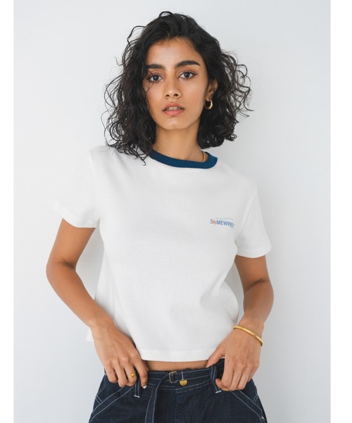 セール】Somewhere Ringer Tee / SomewhereリンガーTee（Tシャツ