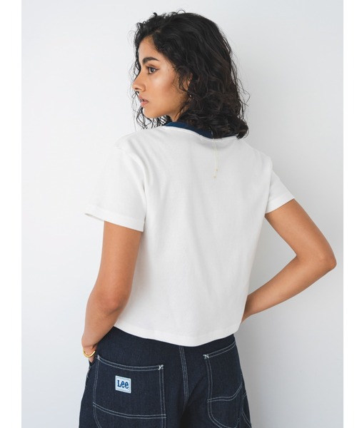 ALEXIA STAM(アリシアスタン)の「Somewhere Ringer Tee / SomewhereリンガーTee(Tシャツ/カットソー・レディース・ピンク/ホワイト/アイボリー・S/M)」の12枚目の写真