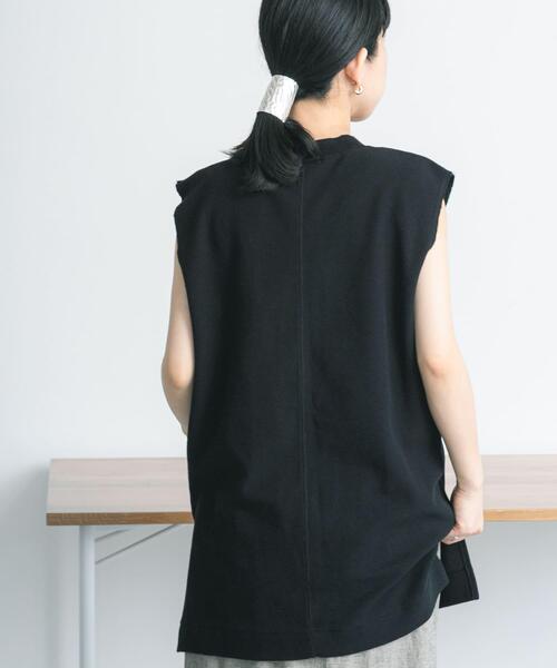 FORK&SPOON（フォークアンドスプーン）の「FORK&SPOON　キーネックチュニック（チュニック・レディース・ブラック/カーキ/アイボリー・1）」の6枚目の写真