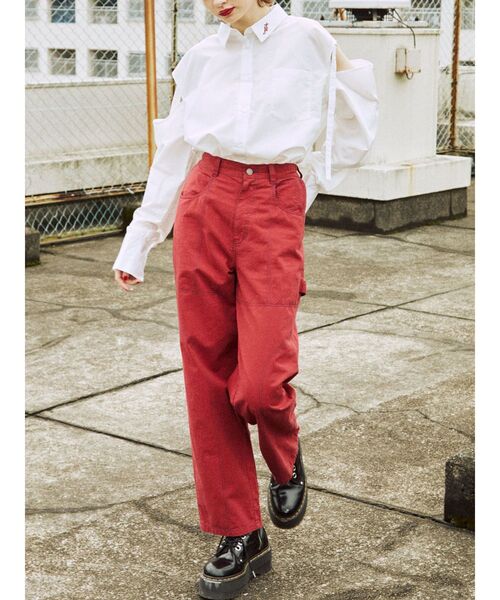 jouetie（ジュエティ）の「スリットスリーブルーズシャツ（シャツ/ブラウス・レディース・ブルー/オフホワイト/ピンク/イエロー・MEDIUM）」の17枚目の写真