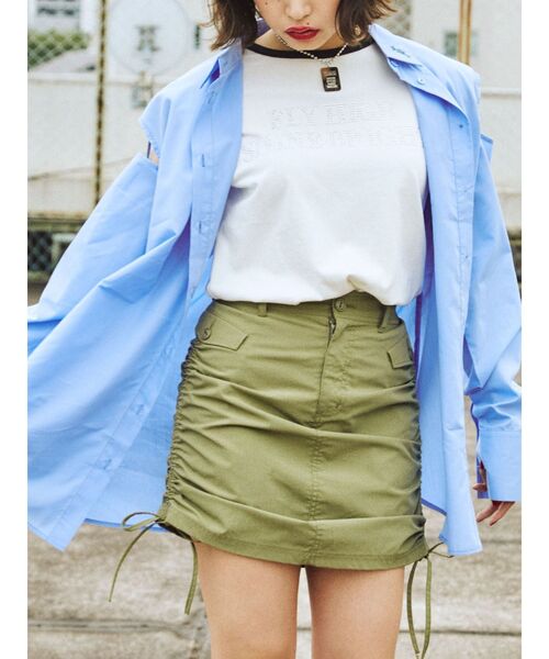 jouetie（ジュエティ）の「スリットスリーブルーズシャツ（シャツ/ブラウス・レディース・ブルー/オフホワイト/ピンク/イエロー・MEDIUM）」の22枚目の写真